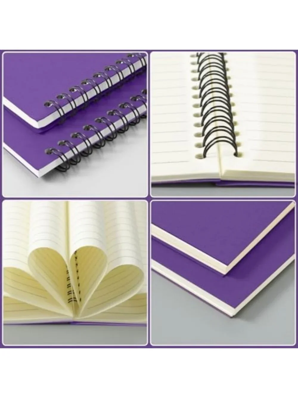 22 Pack A5 Spiral Notebooks - Kraft Cover, Back to School Journals, 50 Sheets
